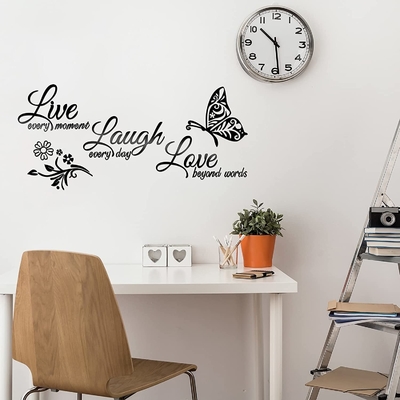 Etiquetas engomadas inspiradas de la pared del espejo de Live Every Mom Words Acrylic para la risa cada día
