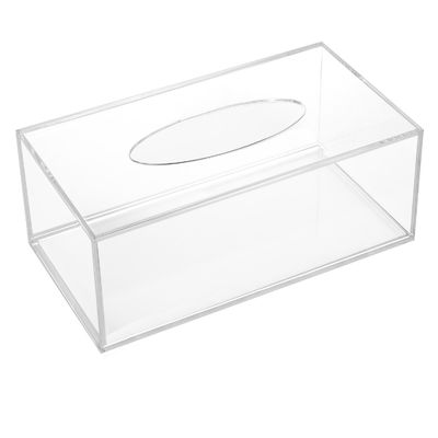 Dispensador plástico rectangular multifuncional del tejido de la caja de presentación del acrílico del plexiglás