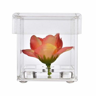 Caja de almacenamiento de acrílico de PMMA, cajas de acrílico multiusos para las flores
