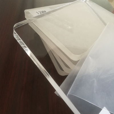 Hoja de acrílico del molde cuadrado transparente del panel de la muestra con el papel protector